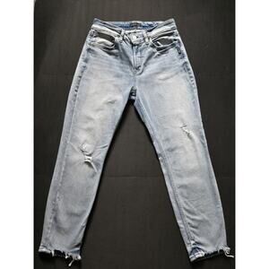 Silver Jeans Avery‎ Ankle Skinny Womans Size 30x26 Cropped Distressed Denim